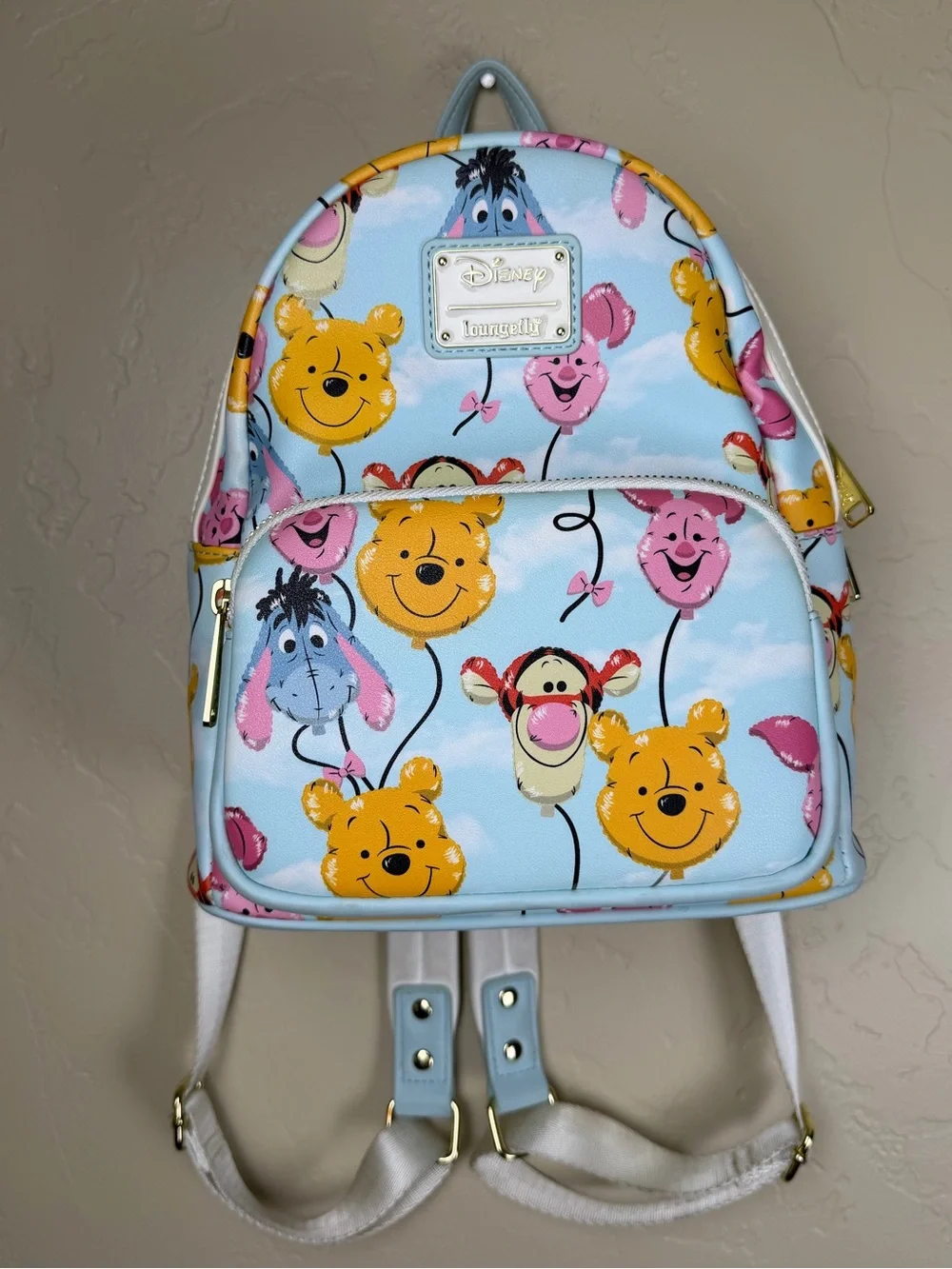 Disney Loungefly Winnie the Pooh & Friends Mini Backpack Pastel Blue